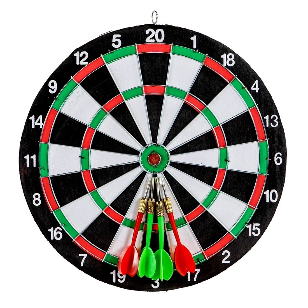 12" Dart Board Game 4 Arrows Family Fun